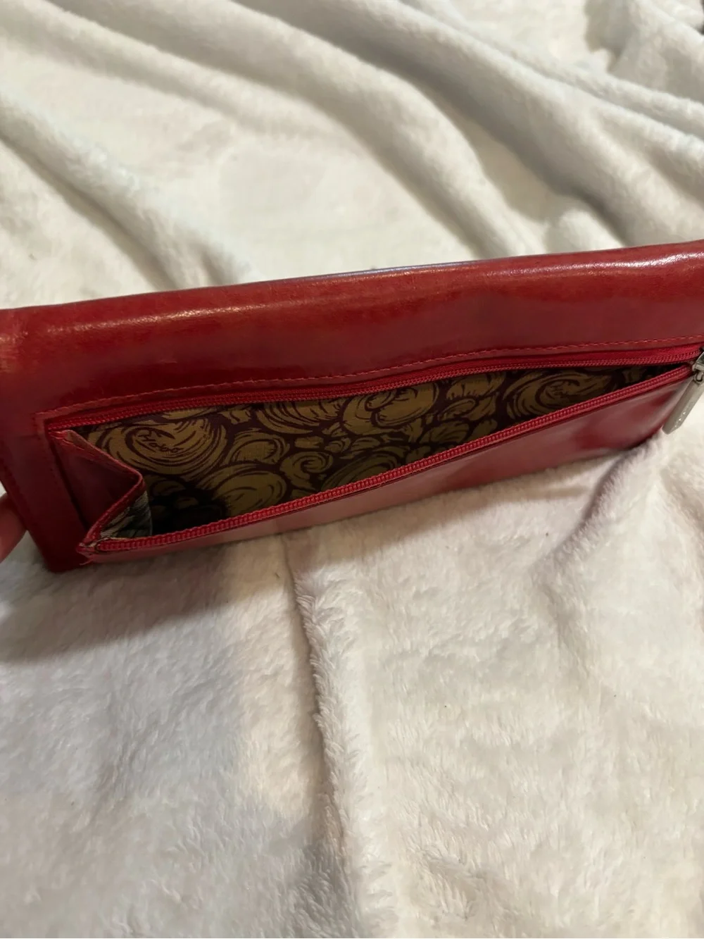 HOBO Red Leather Long Wallet
